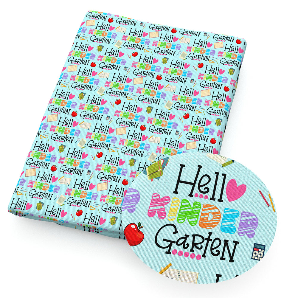 back to school pencil notebook printed fabric