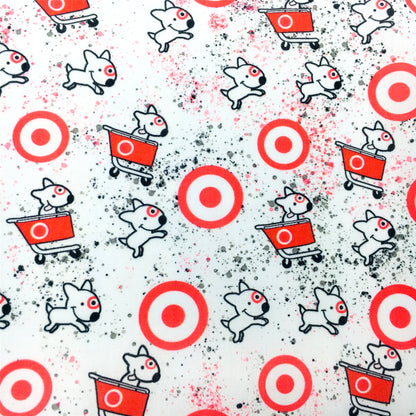 paint splatter round oval printed fabric