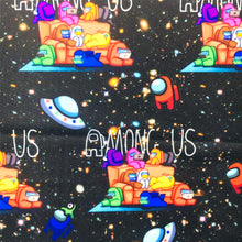 Load image into Gallery viewer, black series planet solar system galaxy printed fabric
