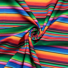 Load image into Gallery viewer, stripe rainbow color printed fabric
