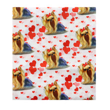 Load image into Gallery viewer, heart love dog puppy valentines day printed fabric
