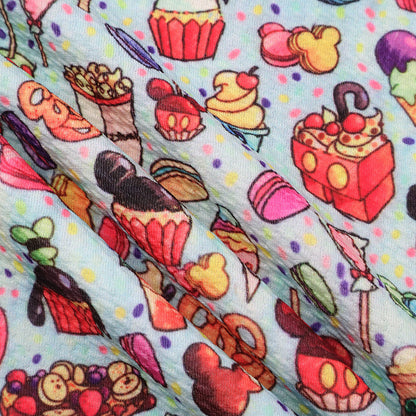 food cake cupcake ice cream popsicle printed fabric