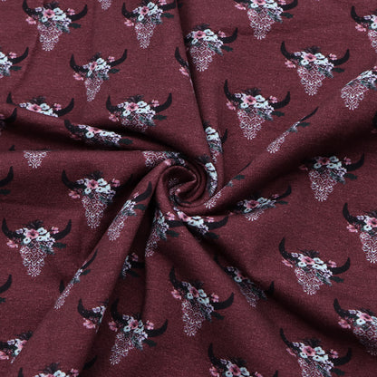 flower floral red series cow pattern printed fabric