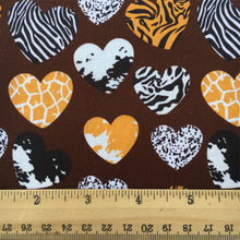 Load image into Gallery viewer, heart love valentines day leopard cheetah brown series zebra stripe printed fabric
