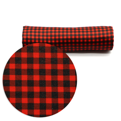 plaid grid christmas day printed fabric