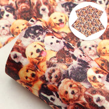 Load image into Gallery viewer, dog puppy printed fabric
