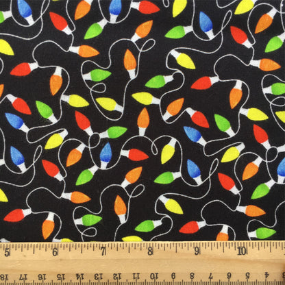 christmas day bulb light bulbs printed fabric