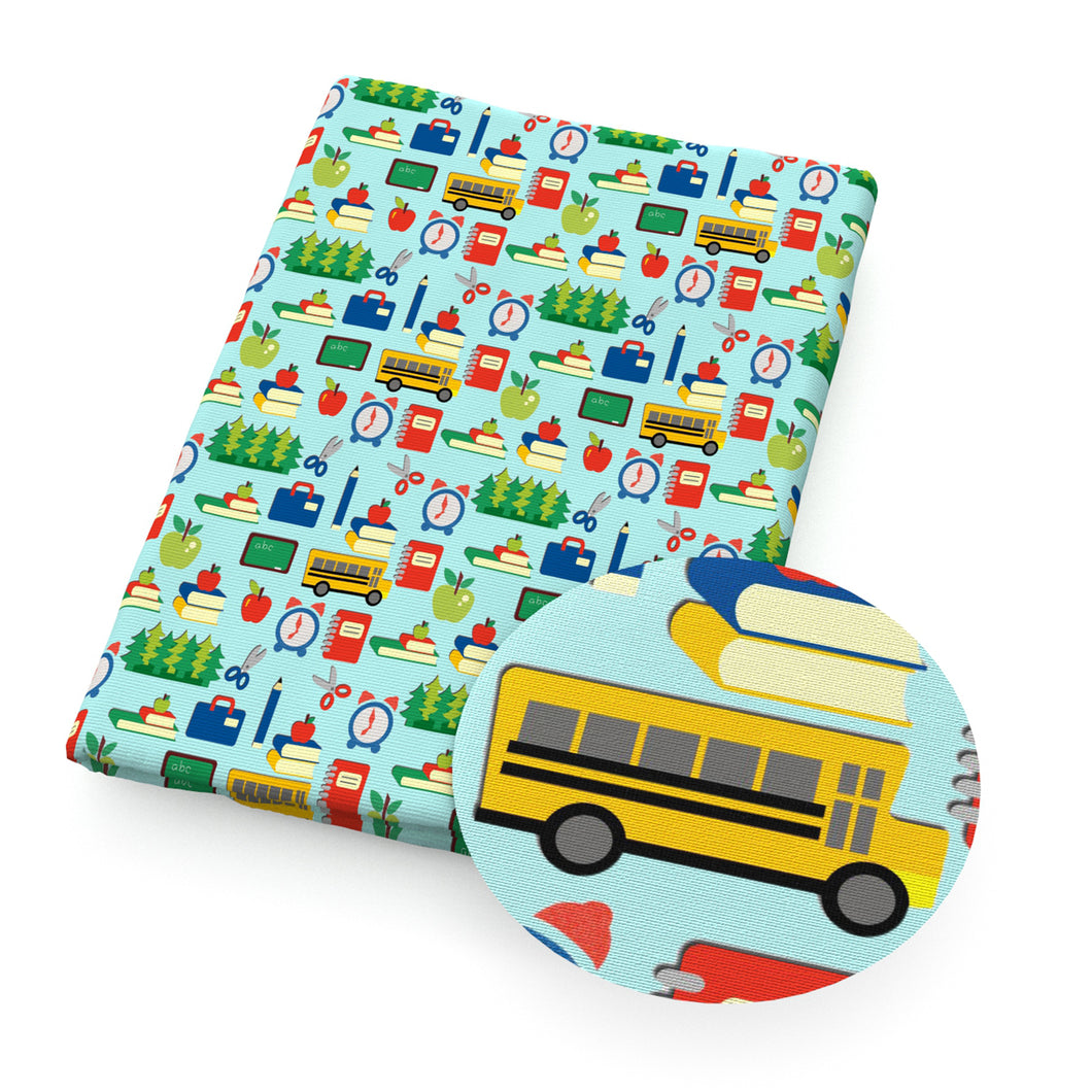back to school printed fabric
