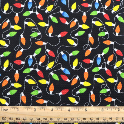 christmas day bulb light bulbs printed fabric