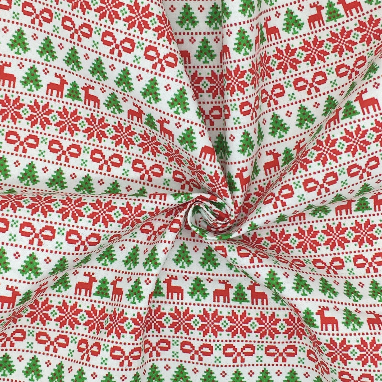 bowknot bows deer reindeer giraffe christmas tree christmas day printed fabric