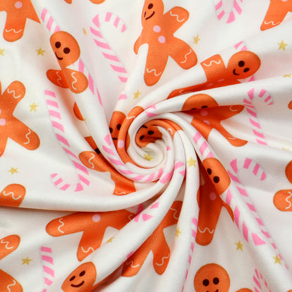 star starfish christmas day gingerbread man crutch printed fabric