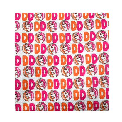 drinks dunkin donuts printed fabric