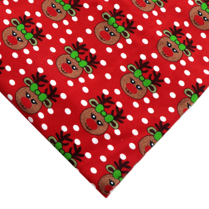 deer reindeer giraffe christmas printed fabric