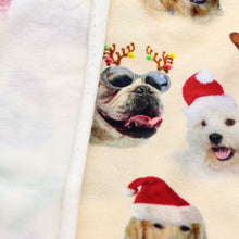Load image into Gallery viewer, christmas day dog puppy christmas hat santa hat printed fabric
