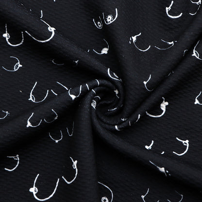 breast cancer paint splatter printed fabric