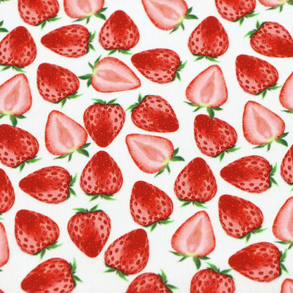 strawberry fruit red series printed fabric