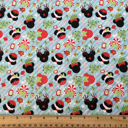 stripe christmas day snowflake snow printed fabric