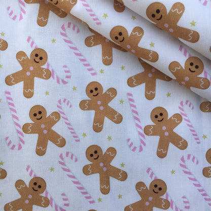 star starfish christmas day gingerbread man crutch printed fabric