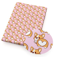 Load image into Gallery viewer, pink series dog puppy printed fabric
