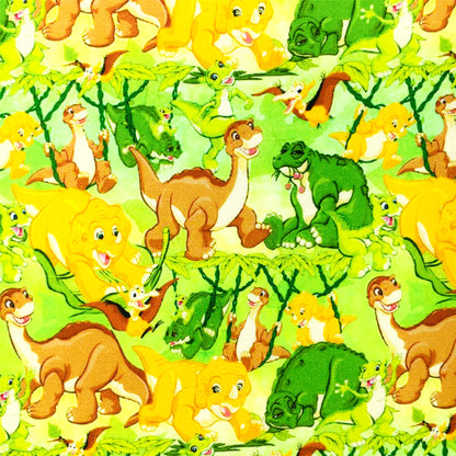 dinosaurs dino green series printed fabric