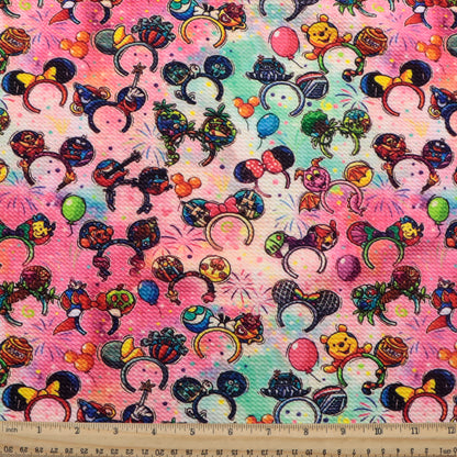 gradient color firework crochet headband hairband printed fabric