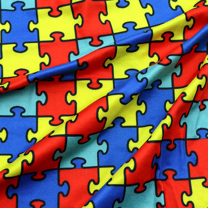 autism awareness printed fabric