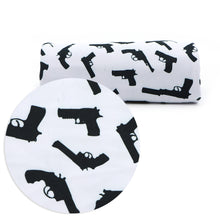 Load image into Gallery viewer, black and white series gun printed fabric
