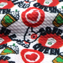 Load image into Gallery viewer, letters alphabet heart love valentines day drinks printed fabric
