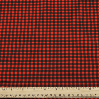plaid grid christmas day printed fabric
