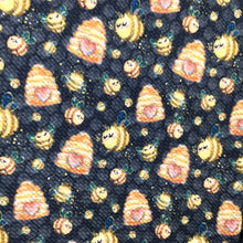 Load image into Gallery viewer, bee heart love hexagon printed fabric
