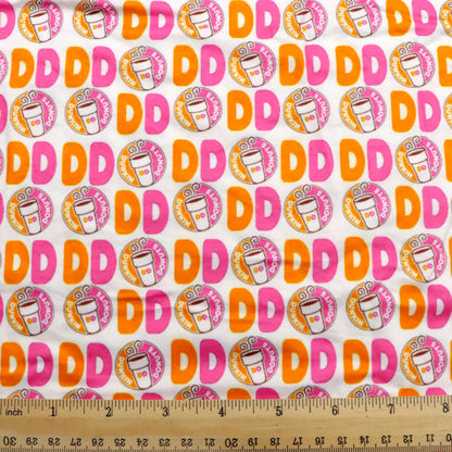 drinks dunkin donuts printed fabric