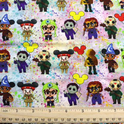 paint splatter printed fabric