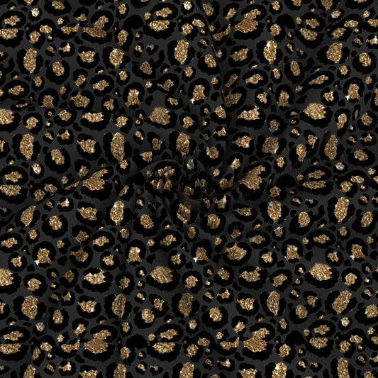 leopard cheetah black series printed fabric