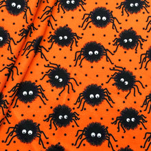 Load image into Gallery viewer, orange series spider spider web dots spot printed fabric
