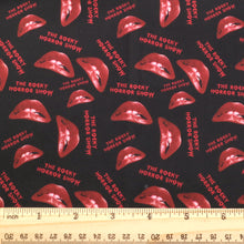 Load image into Gallery viewer, lipstick lips letters alphabet printed fabric
