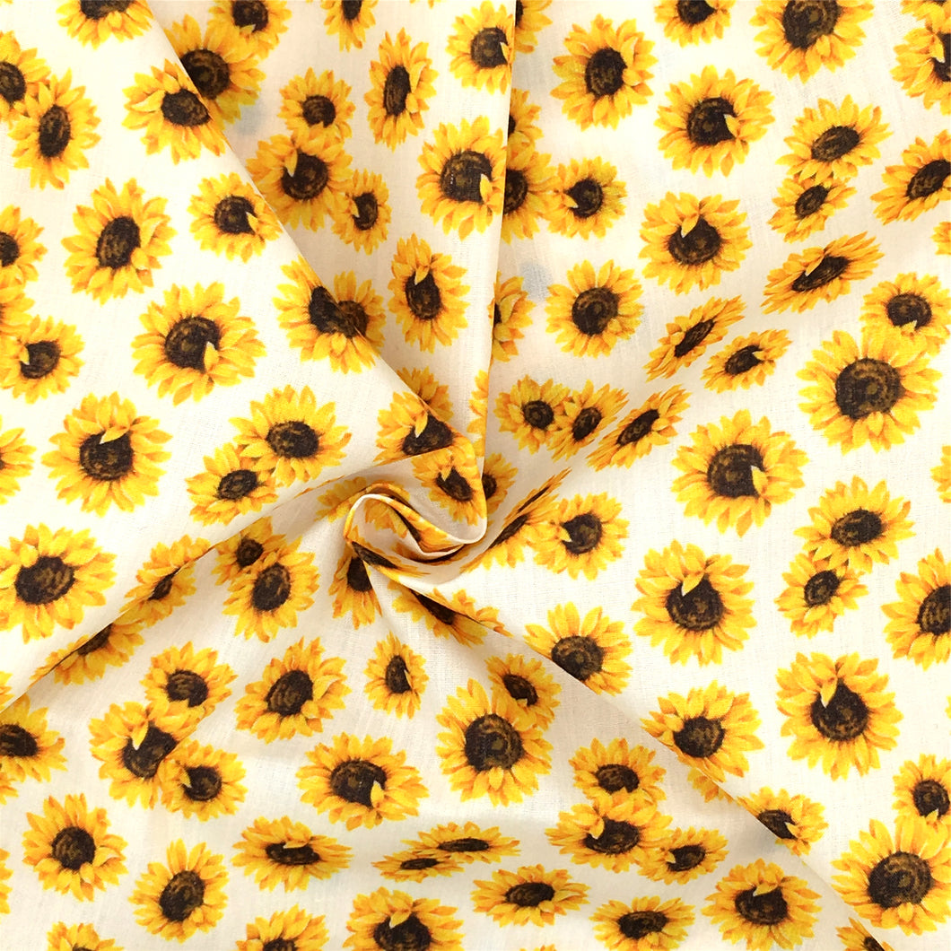 sunflower printed fabric