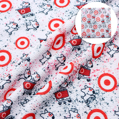 paint splatter round oval printed fabric