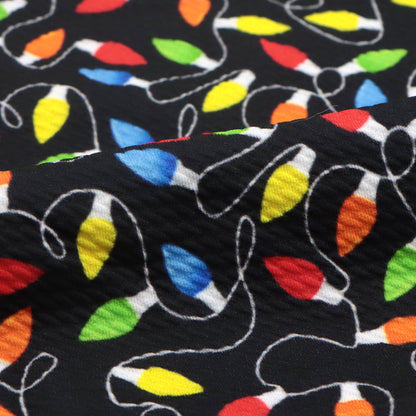 christmas day bulb light bulbs printed fabric