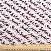 Load image into Gallery viewer, letters alphabet stripe dots spot pink series printed fabric
