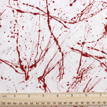 Load image into Gallery viewer, paint splatter blood printed fabric
