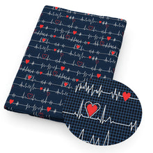Load image into Gallery viewer, EKG Theme Printed Fabric
