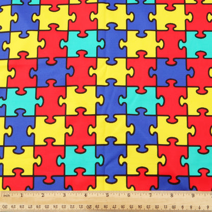 autism awareness printed fabric