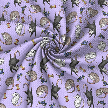 purple series possum printed fabric