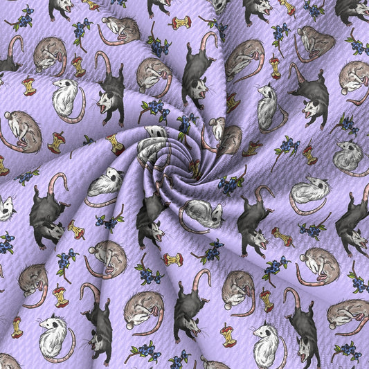 purple series possum printed fabric