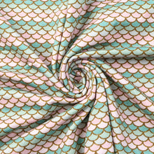 Load image into Gallery viewer, fish scales mermaid scales printed fabric
