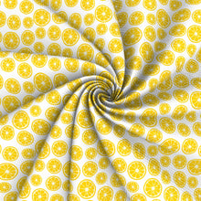 Load image into Gallery viewer, fruit printing on white yellow series printed fabric
