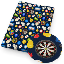Load image into Gallery viewer, poker dartboard printed fabric

