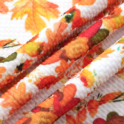 turkey chicken fall autumn leaf leaves tree printed fabric