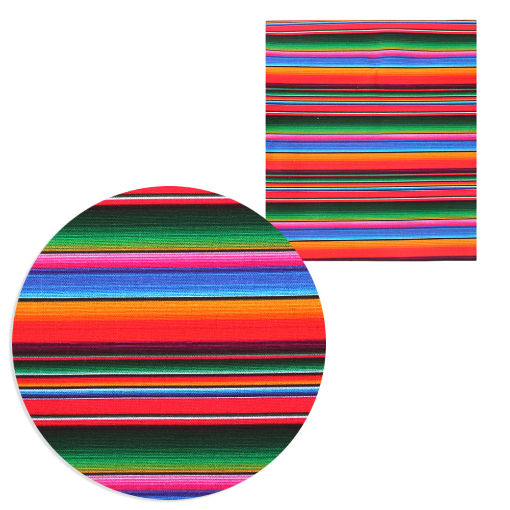 stripe rainbow color printed fabric