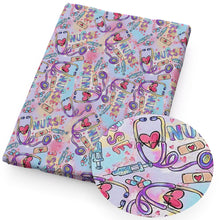 Load image into Gallery viewer, nurses doctor health letters alphabet fabric
